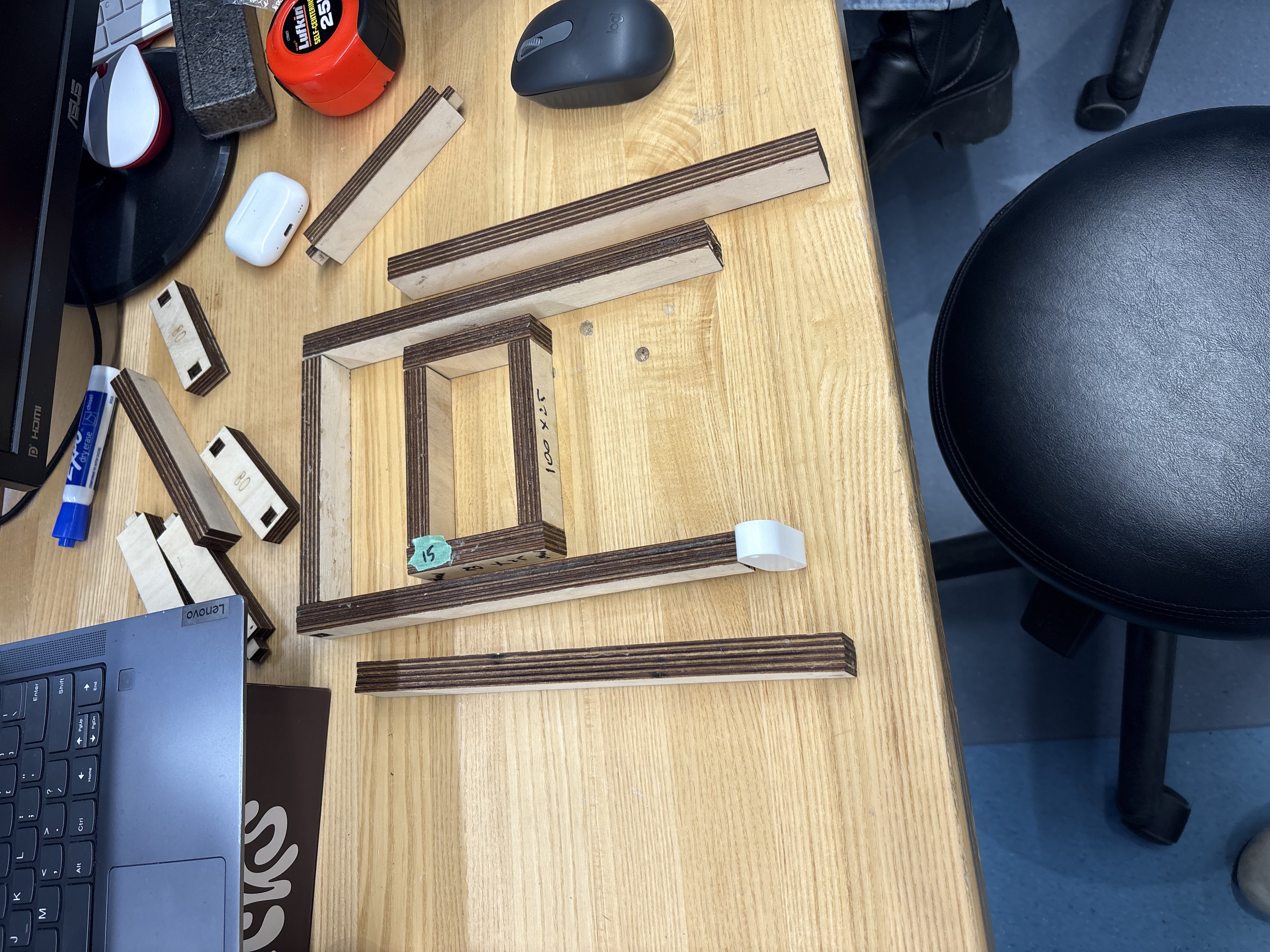 Assembling the wood frame